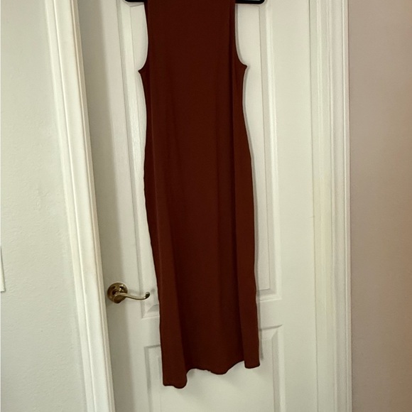 Sezane Rust Button-Front Midi Dress - Picture 5 of 13